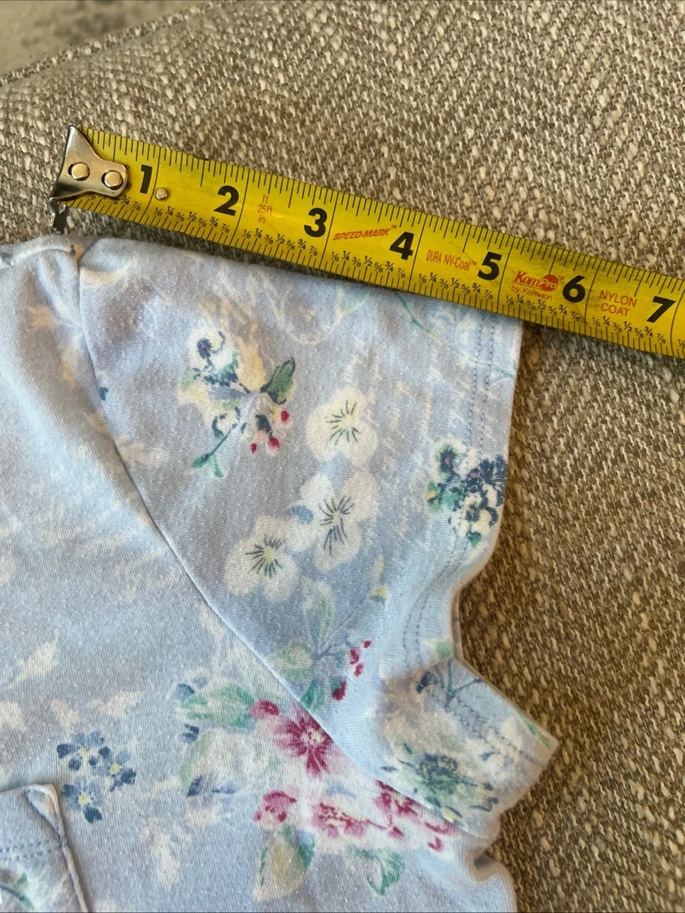 Karen Neuburger Pajama Set Womens Small S New Floral Blue Short Sleeve Shorts